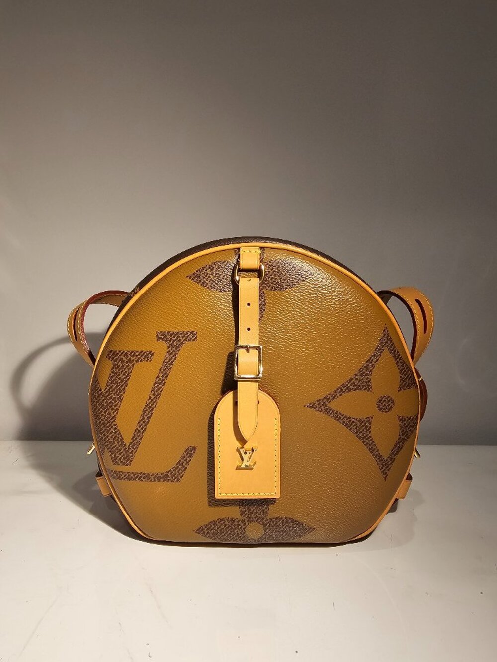 Louis Vuitton Brown Leather Monogram 'Boîte chapeau souple' Crossbody Bag GHW